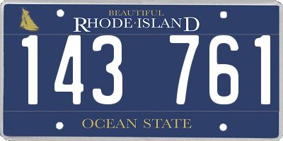 RI license plate 143761