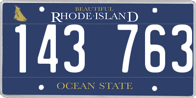 RI license plate 143763