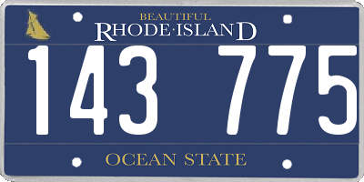 RI license plate 143775