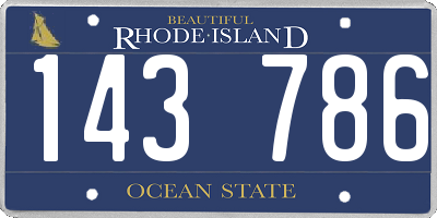 RI license plate 143786
