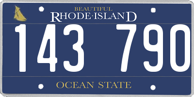 RI license plate 143790