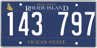RI license plate 143797