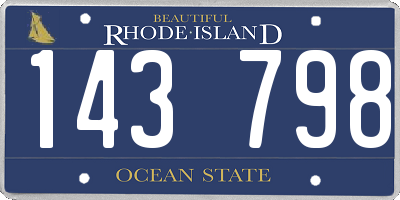 RI license plate 143798