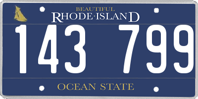 RI license plate 143799