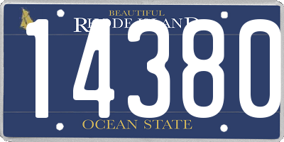 RI license plate 14380