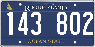 RI license plate 143802
