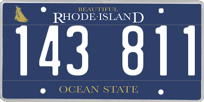 RI license plate 143811