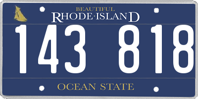 RI license plate 143818