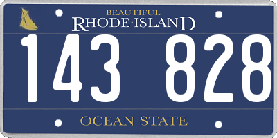 RI license plate 143828