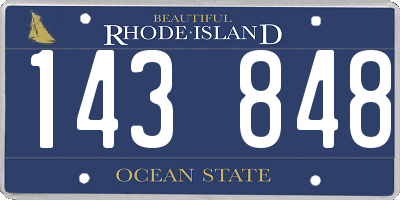 RI license plate 143848
