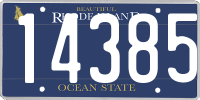 RI license plate 14385