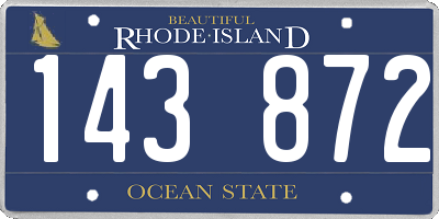 RI license plate 143872