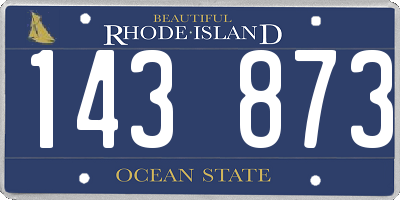 RI license plate 143873