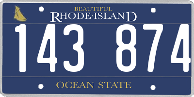 RI license plate 143874