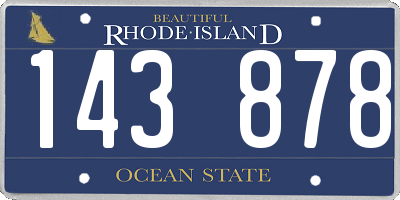 RI license plate 143878