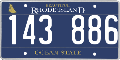 RI license plate 143886