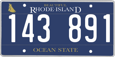 RI license plate 143891