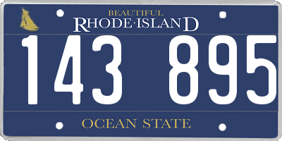 RI license plate 143895