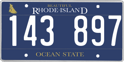RI license plate 143897