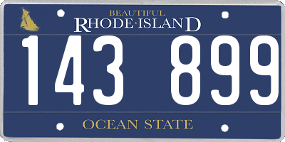 RI license plate 143899
