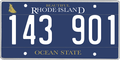 RI license plate 143901