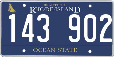 RI license plate 143902