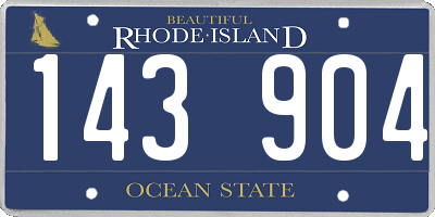 RI license plate 143904