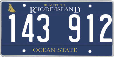 RI license plate 143912