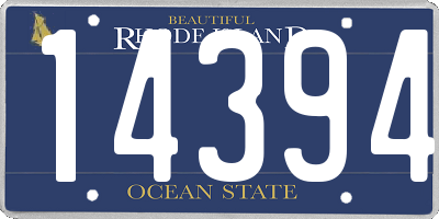 RI license plate 14394