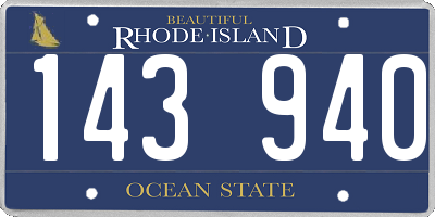 RI license plate 143940
