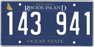 RI license plate 143941