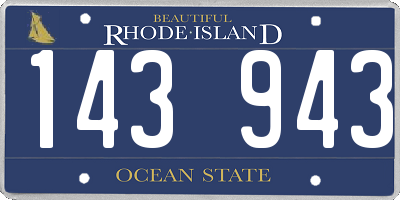 RI license plate 143943