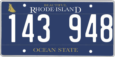 RI license plate 143948