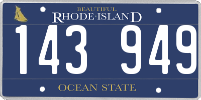 RI license plate 143949