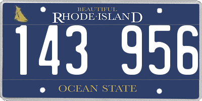 RI license plate 143956