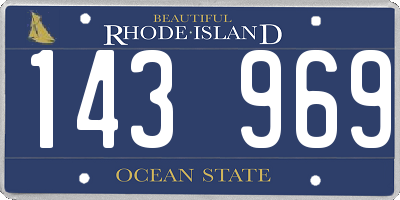 RI license plate 143969