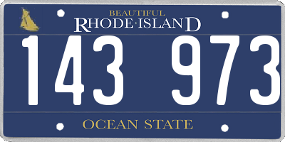 RI license plate 143973