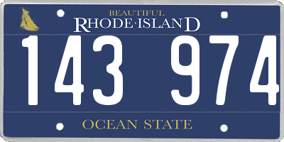 RI license plate 143974
