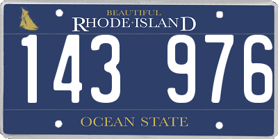 RI license plate 143976