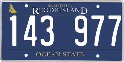 RI license plate 143977