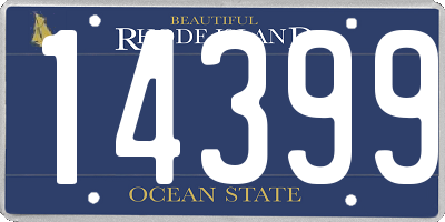 RI license plate 14399