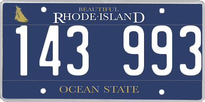 RI license plate 143993