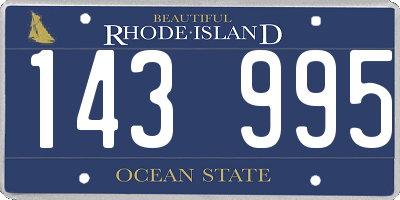 RI license plate 143995