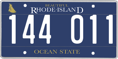 RI license plate 144011
