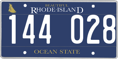 RI license plate 144028