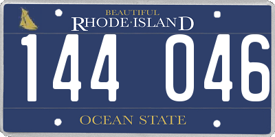 RI license plate 144046