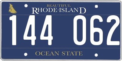 RI license plate 144062