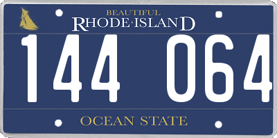 RI license plate 144064
