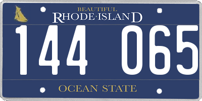 RI license plate 144065