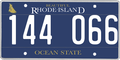 RI license plate 144066